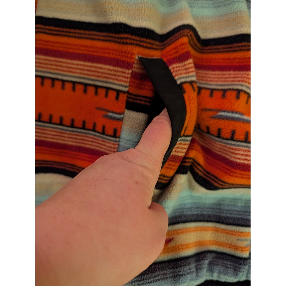 Cinch Men's Aztec Fleece Pullover Multi Color Southwestern Snap Mock Neck- S - Picture 7 of 7